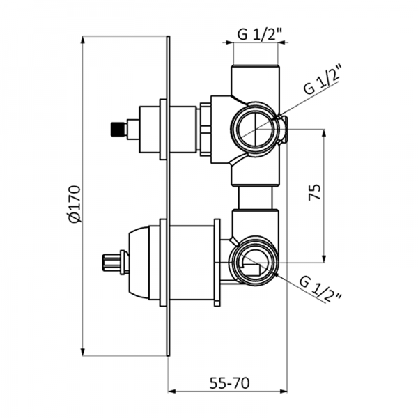 Смеситель для душа E-PLUS GRB MIXERS 35145320 - Вид №1