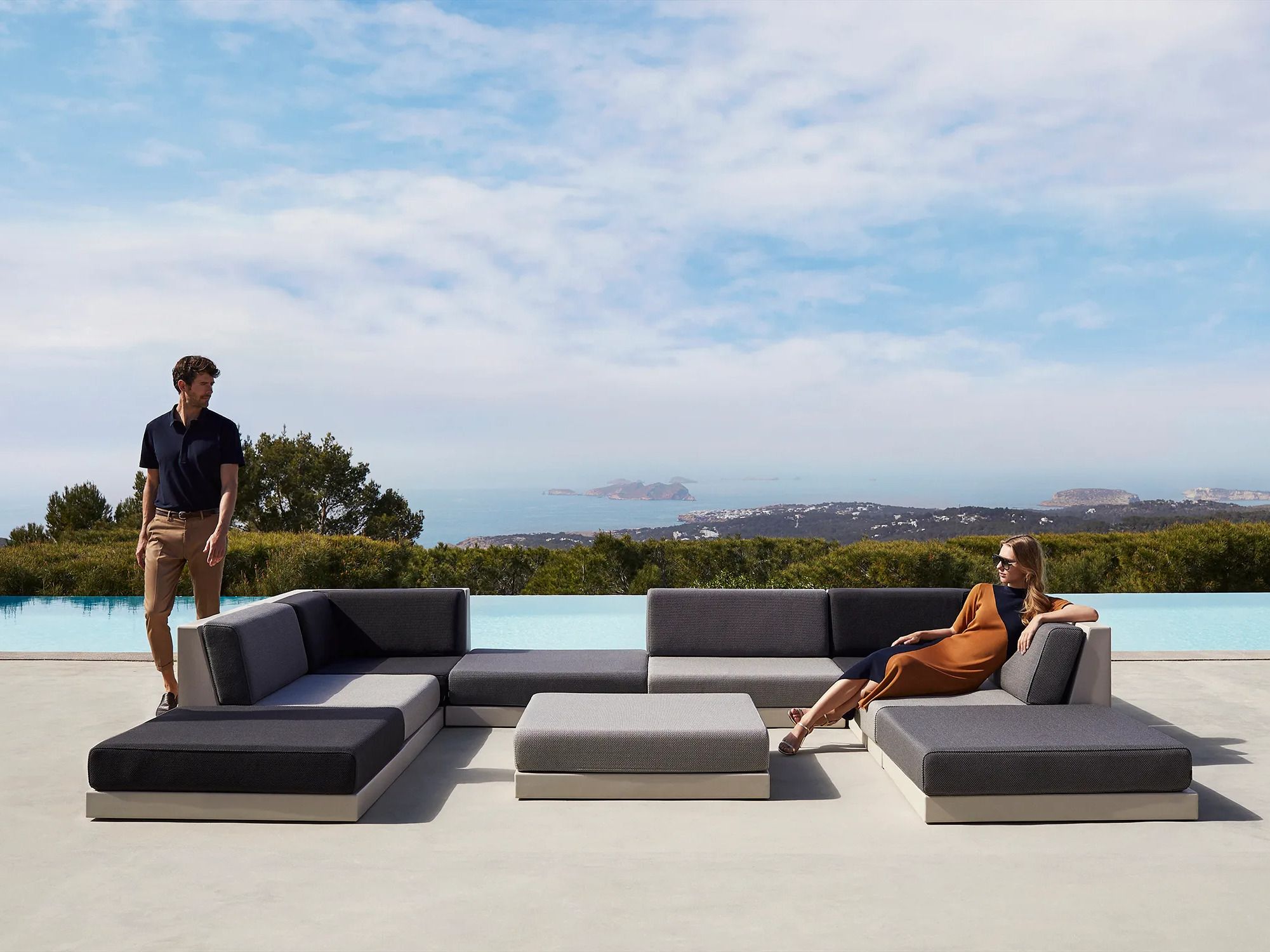 Тканевый модульный садовый диван Vondom Pixel ARCH-00086242 - Вид №9