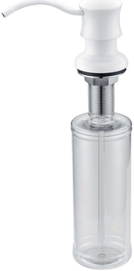 Встраиваемый дозатор ZorG Inox ZR-21 WHITE для жидкого мыла, белый