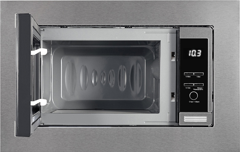 HMT-205 37.6х59.2х31.3 см, 700 вт, 20 л, 5 уровней мощности, дисплей, таймер, без поворотного стола, нержавеющая сталь Weissgauff Santreyd  - Вид №1