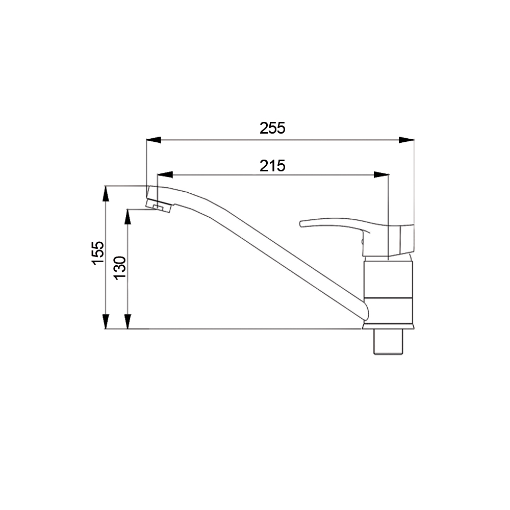 R4003 Смеситель для кухни однорычажный Raiber Zoom - Вид №3