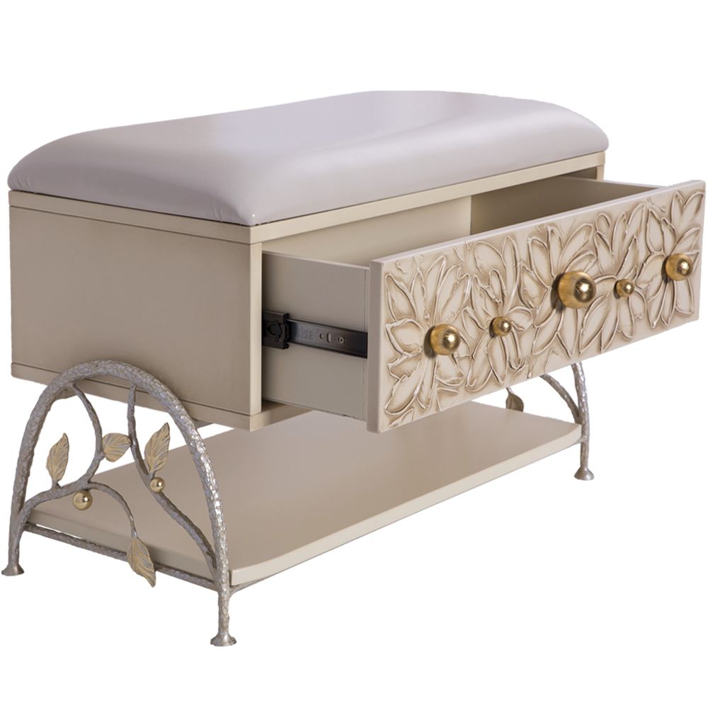 14079 Банкетка Терра Айвори Мраморное золото BOGACHO 4627196590526