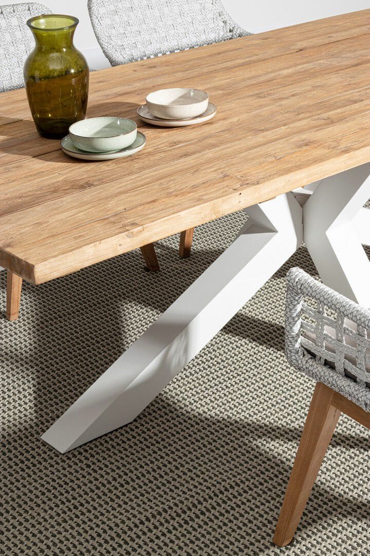 Прямоугольный стол из тикового дерева и алюминия BIZZOTTO RAMSEY ARCH-00026662 - Вид №12