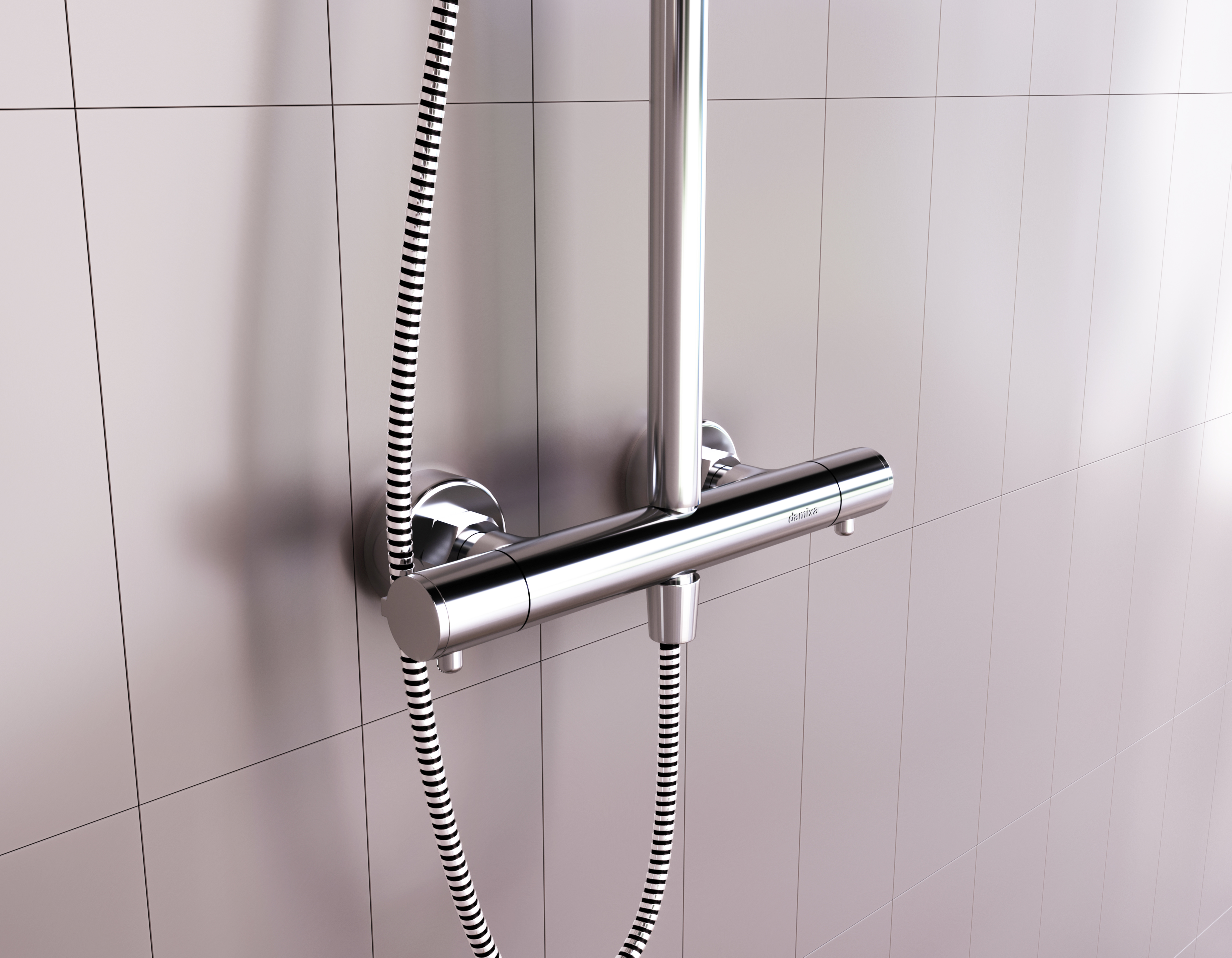 DX218091000 душевая система с ТМС для душа: верхний душ 230мм ручной душ 120мм 1 режим шт Damixa Option - Вид №3