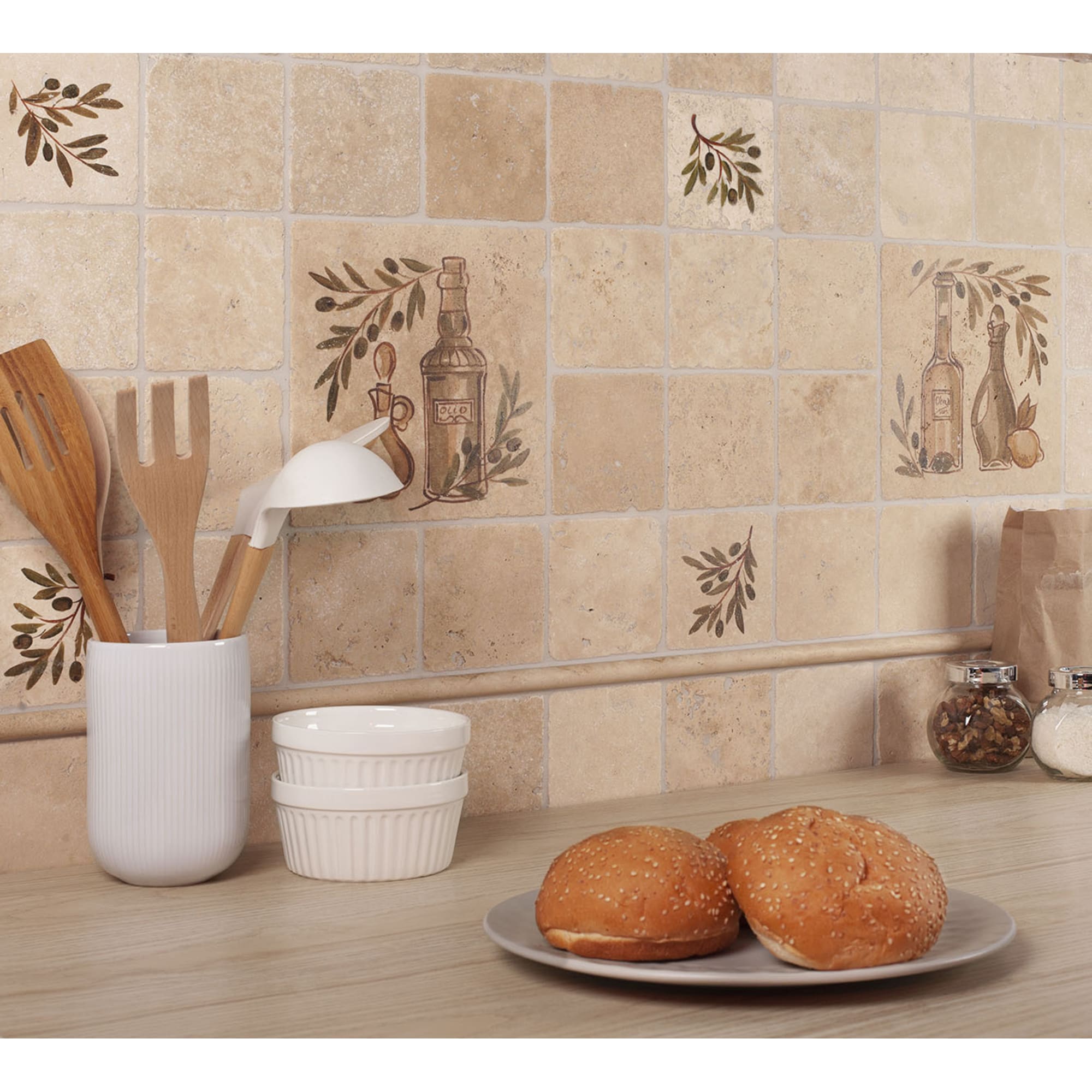 16993406 Декор Provance Оливки 6 10х10 см Травертин Provance Santreyd  - Вид №8