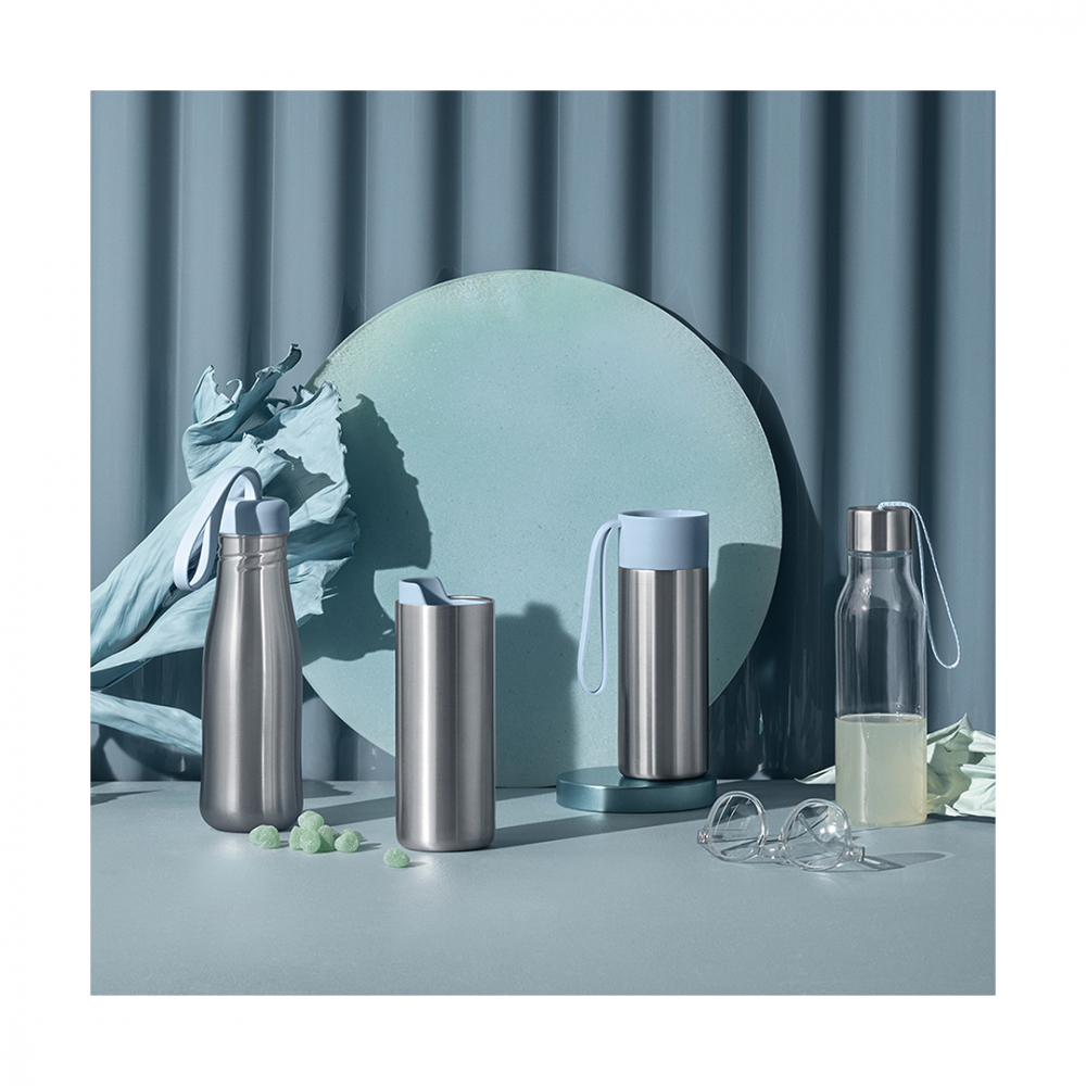 EVA SOLO 567056 Термос To Go, 350 мл, голубой Нержавеющая сталь, силикон, пластик  - Вид №1