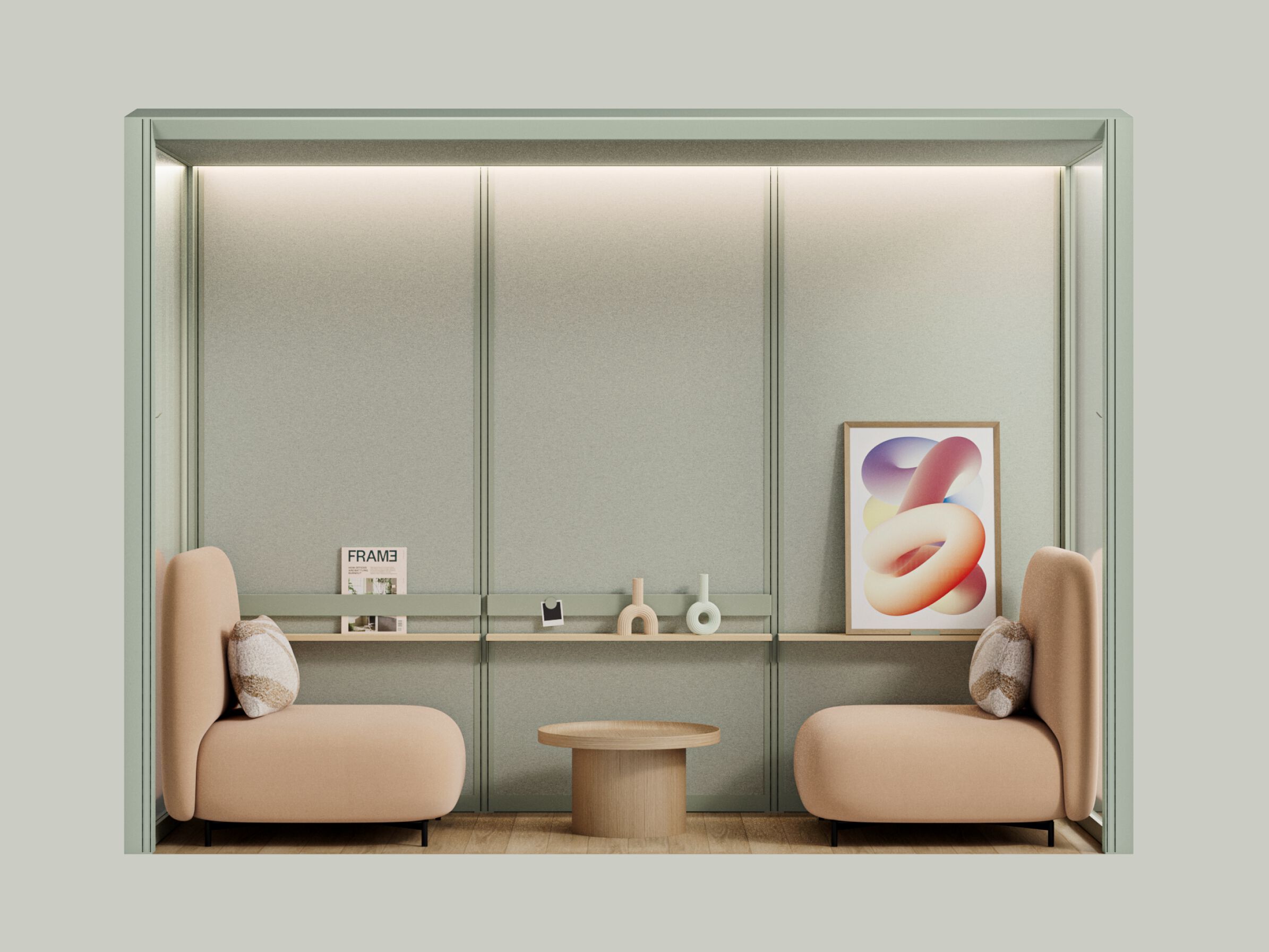 Алюминиевый и стеклянный офисный остров для кофе-брейка Mute Modular ARCH-00138620