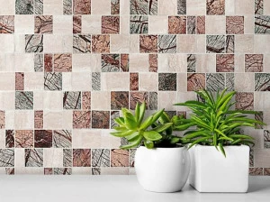 Ideamarmo Мозаика из тропического леса и травертина Ramage Rmg 1101