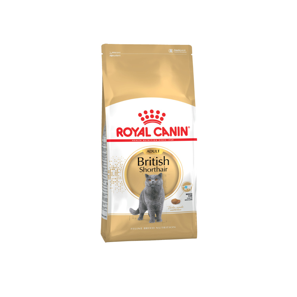 Т00008728 Корм для кошек British Shorthair Adult Британская короткошёрстная, птица сух. 400г ROYAL CANIN 