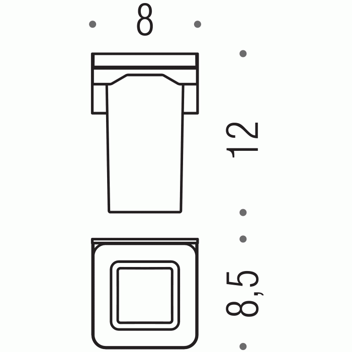 B2902 Стакан настенный COLOMBO FOREVER Colombo Design - Вид №2