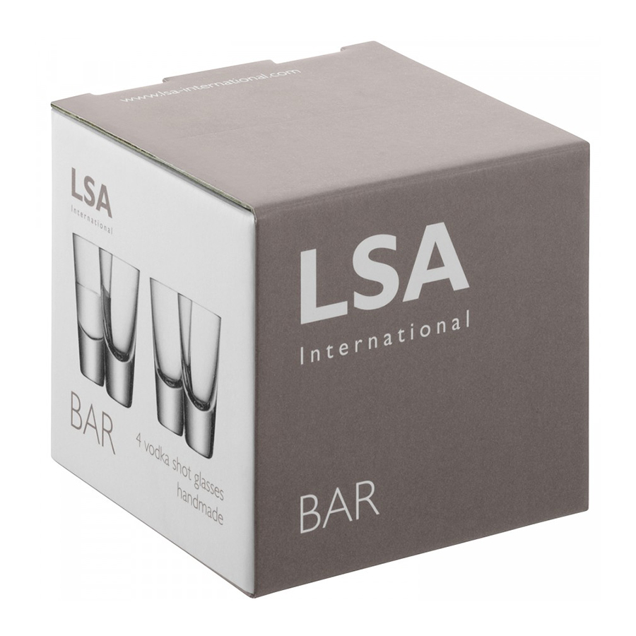 Набор из 4 стопок для водки 100 мл Bar LSA INTERNATIONAL BAR 00-3863003 Прозрачный - Вид №4