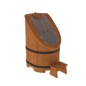 1770 Фитобочка со стеклом "Стандарт" цвет коньяк, фурнитура черная Alyarus