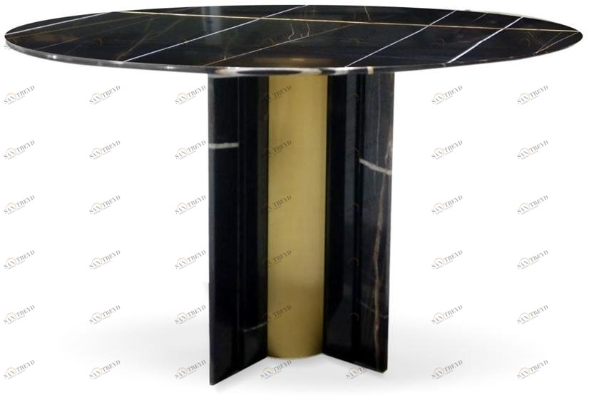 KOKET Круглый стол из мрамора сахар-нуар sun-id-1393487