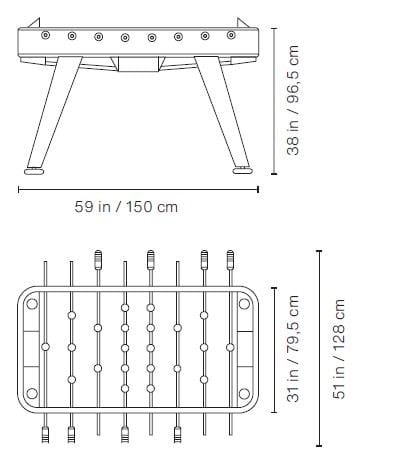 Нержавеющая сталь Calciobalilla для внутреннего и наружного применения RS Barcelona RS2 OUTDOOR FOOTBALL TABLE ARCH-00142407 - Вид №17