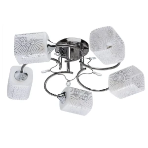 Люстра потолочная «Тетро», 5 ламп, 15 м², цвет белый