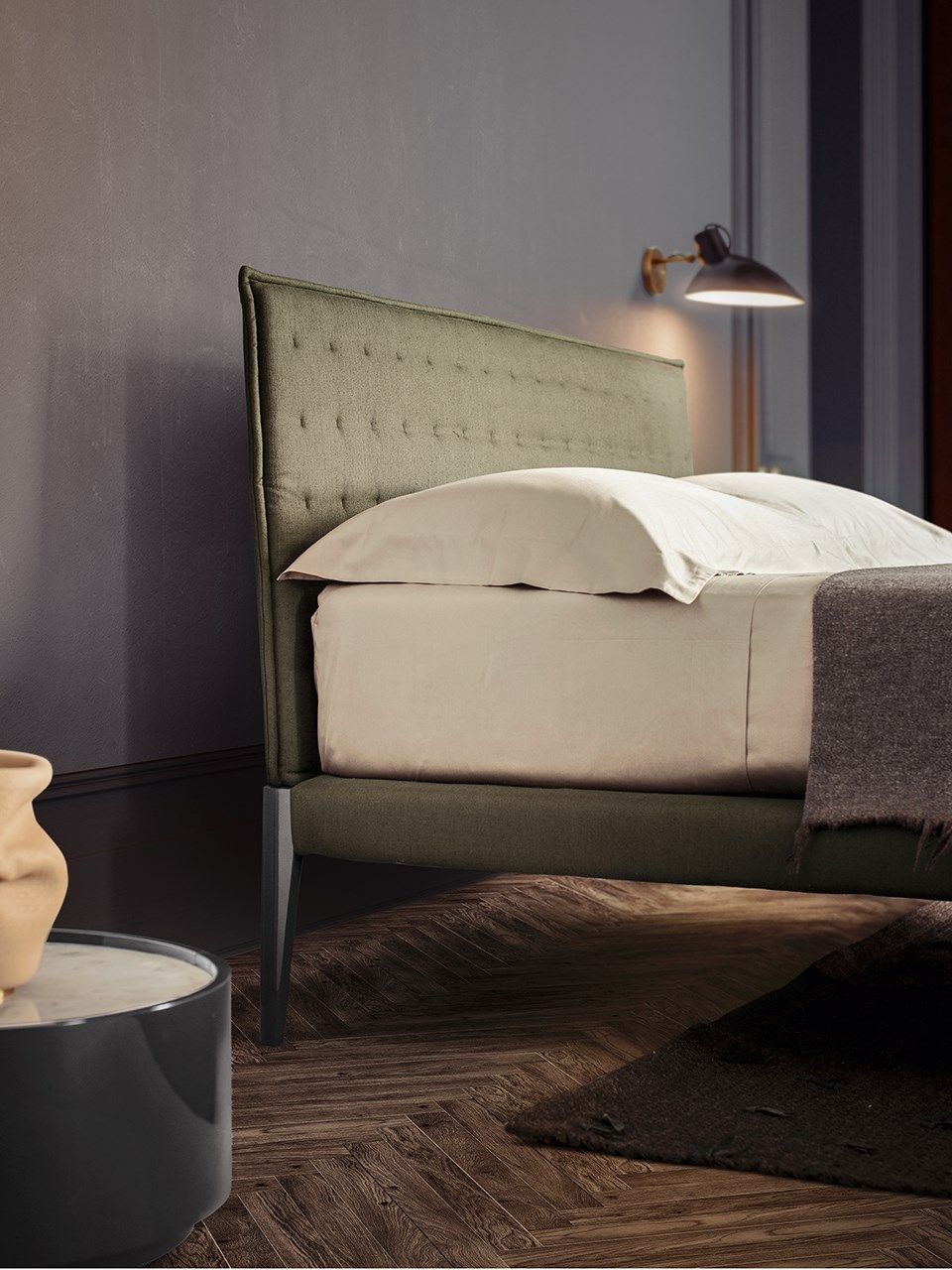 Двуспальная кровать из ткани с капитонным изголовьем Pianca SPILLO ARCH-00117567 - Вид №6