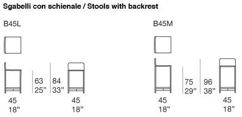 Paola Lenti Садовый табурет из технической ткани Heron B45l/b45m - Вид №4