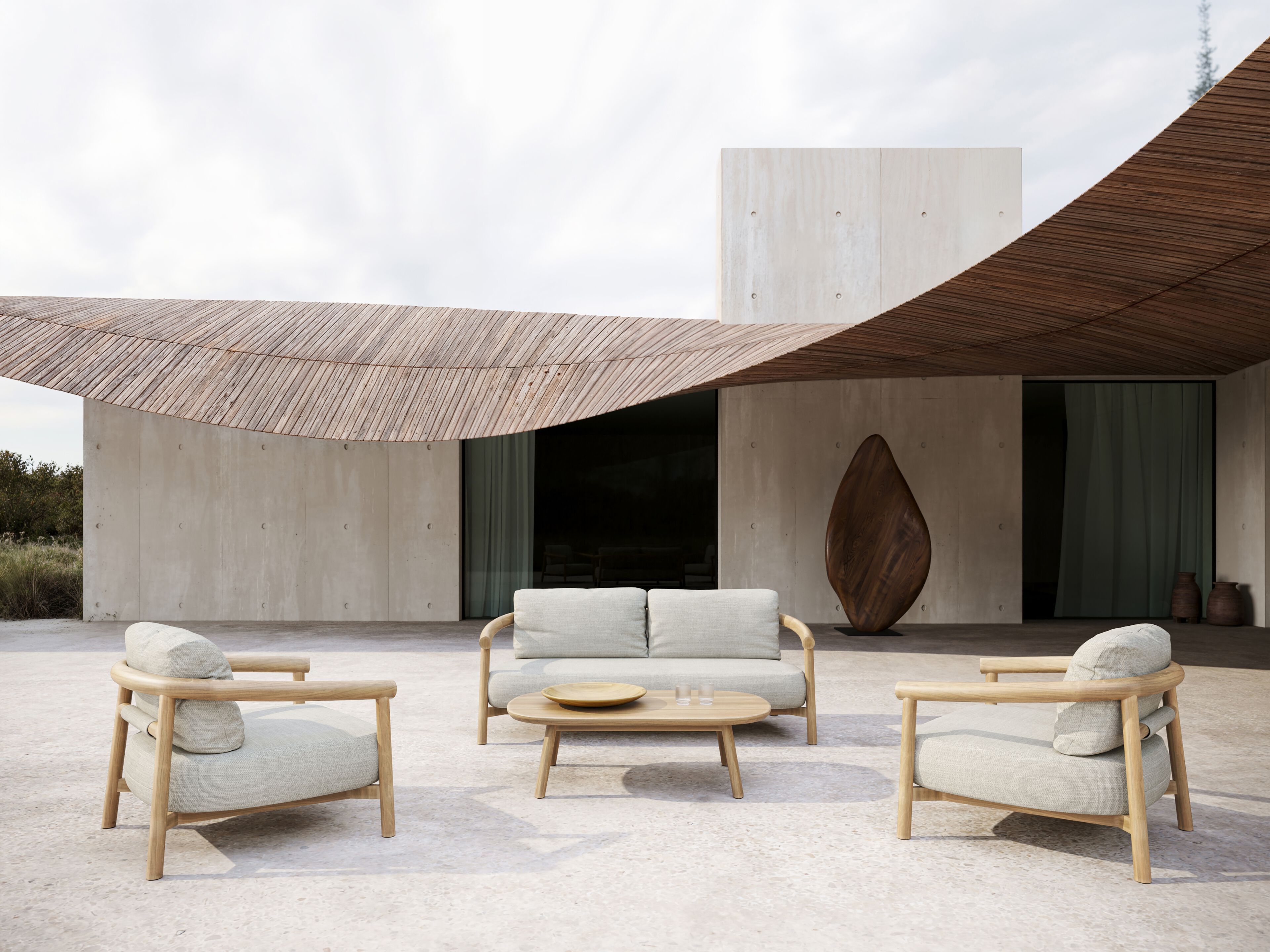 ТИК овальный садовый журнальный столик SNOC Lyora ARCH-00082144 - Вид №2