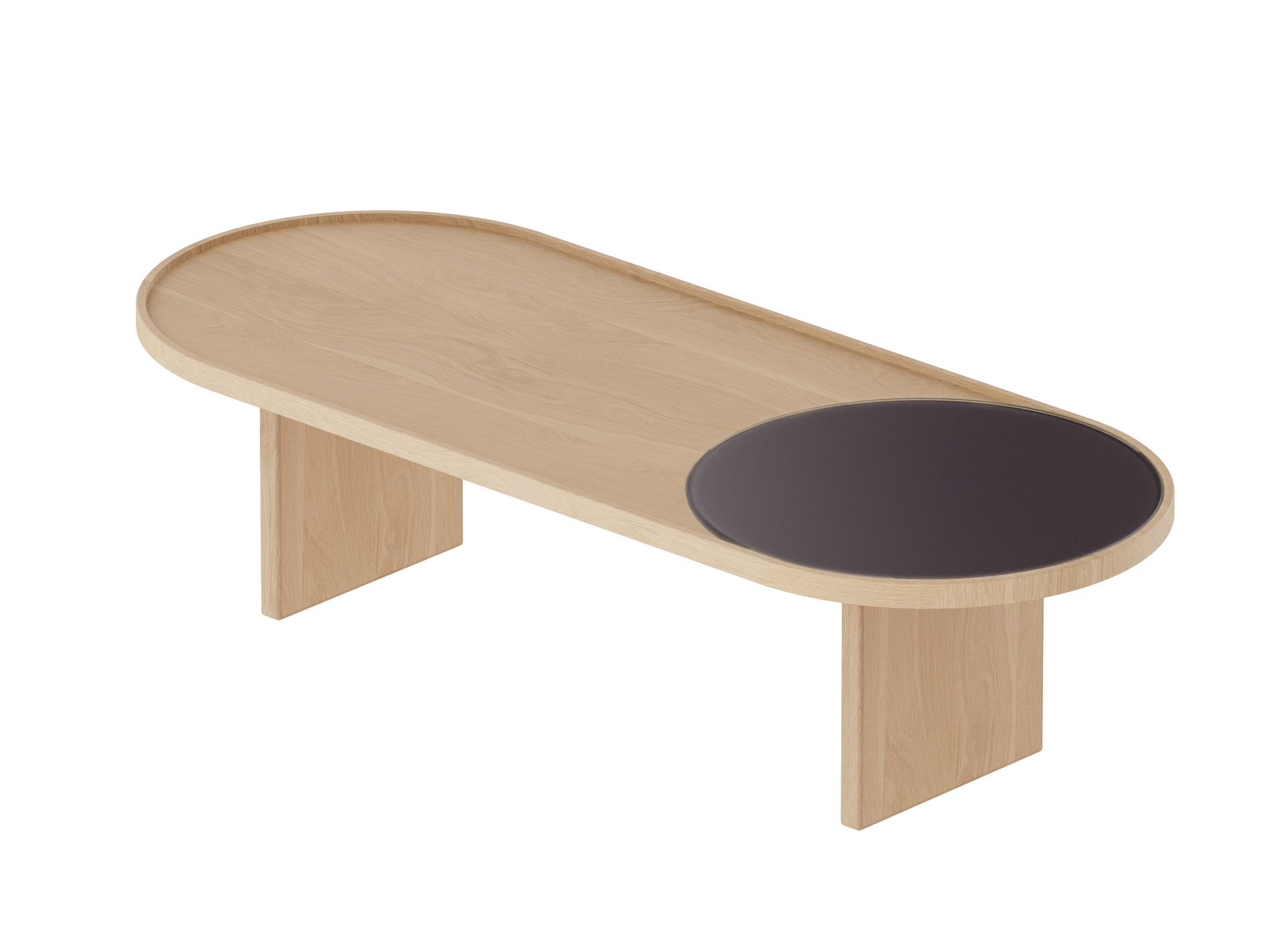 Овальный журнальный столик из дерева и стекла Noah Living Piet ARCH-00144652 - Вид №16