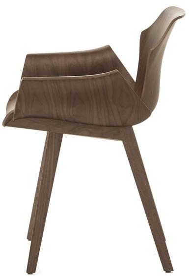 BassamFellows Деревянный стул с подлокотниками Petal Cb-290 - Вид №2