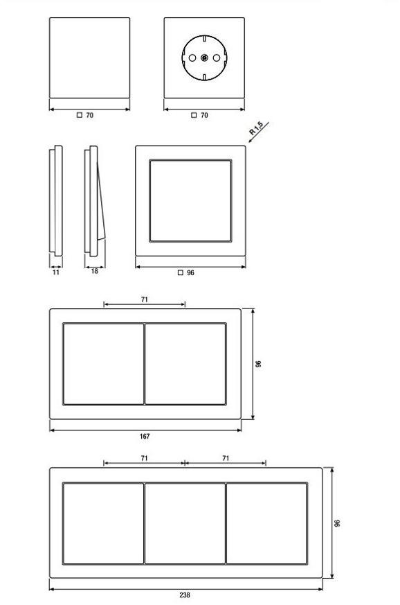JUNG Гражданская серия из алюминия Ls design sun-id-1415306 - Вид №1