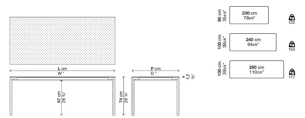 Прямоугольный бетонный стол Kristalia затирка ARCH-00104754 - Вид №12