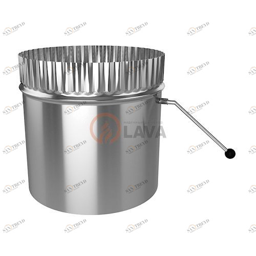 Шибер поворотный LAVA 100, нерж. 439 (0,8) 3084