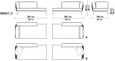 B&B Italia Outdoor 2-местный тканевый садовый диван Ribes sun-id-1372306 - Вид №16
