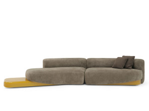 Тканевый изогнутый модульный диван