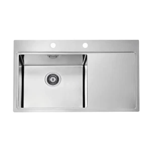 90479732 Врезная мойка Alveus PURE 86x52.50 см глубина 19.50 см нержавеющая сталь 304 цвет сталь 1103652 STLM-0244849