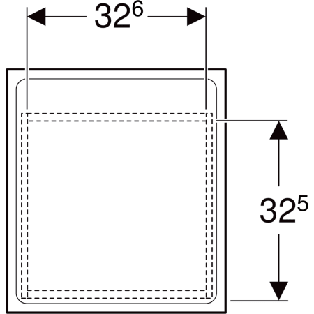 501.913.00.1 Боковой шкафчик Geberit Renova Plan с одним выдвижным ящиком Geberit  - Вид №2