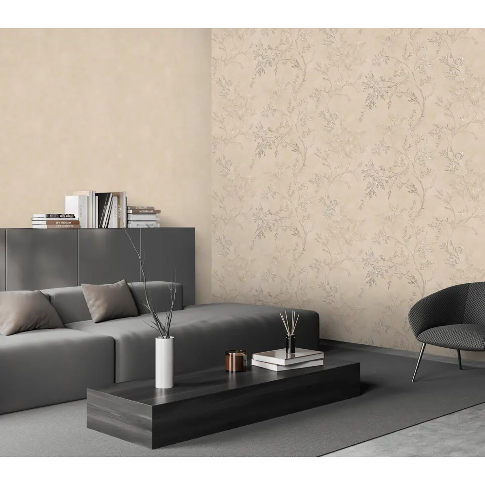 Обои флизелиновые Ateliero Carmen темно-бежевые 1.06 м At89348 STLM-2144900 - Вид №4