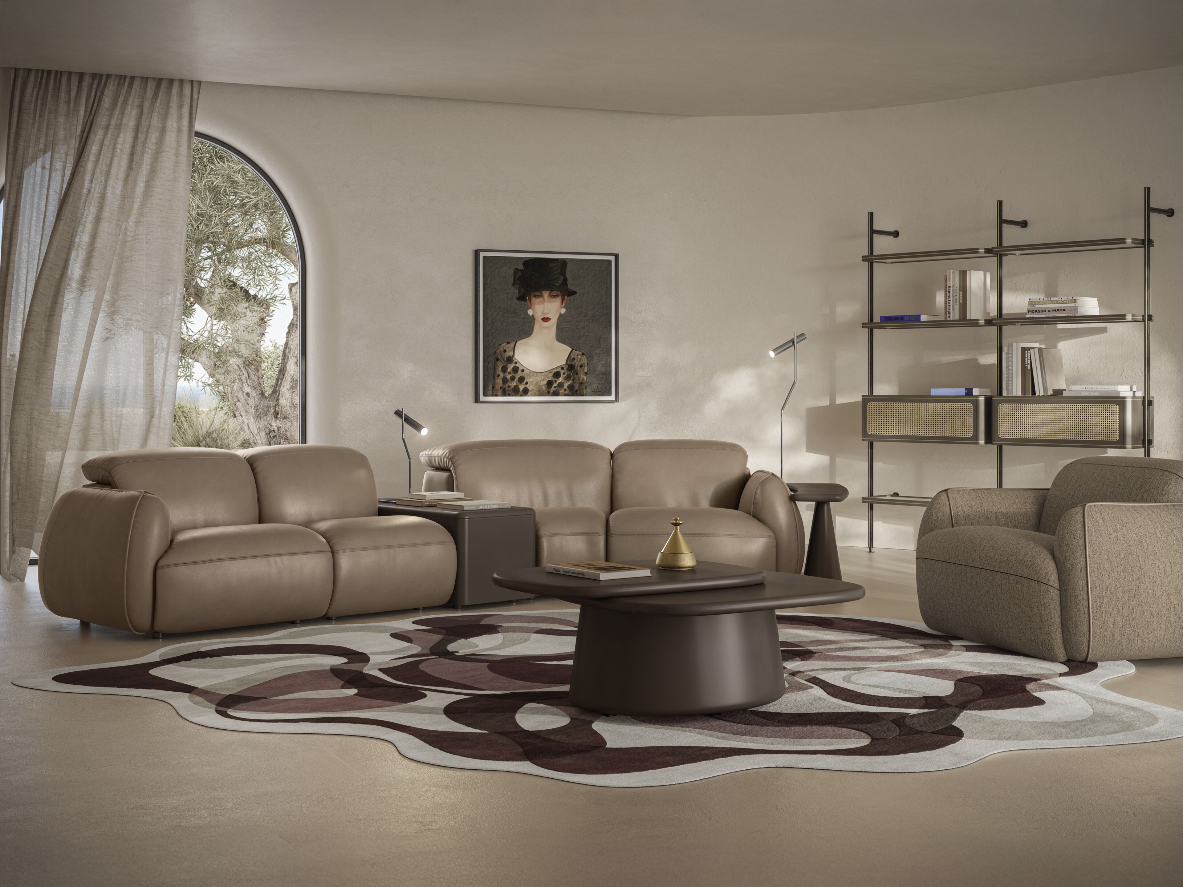 4-местный кожаный диван Natuzzi Italia Mindful ARCH-00077747 - Вид №10
