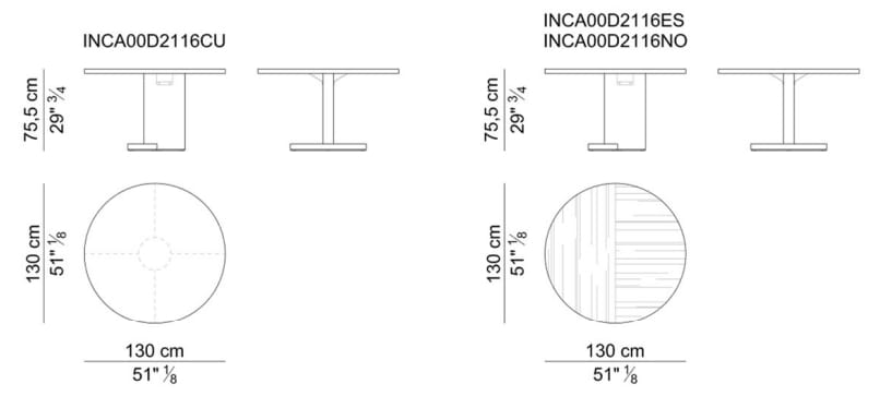 Круглый деревянный стол для встреч i 4 Mariani Инка ARCH-00147918 - Вид №2