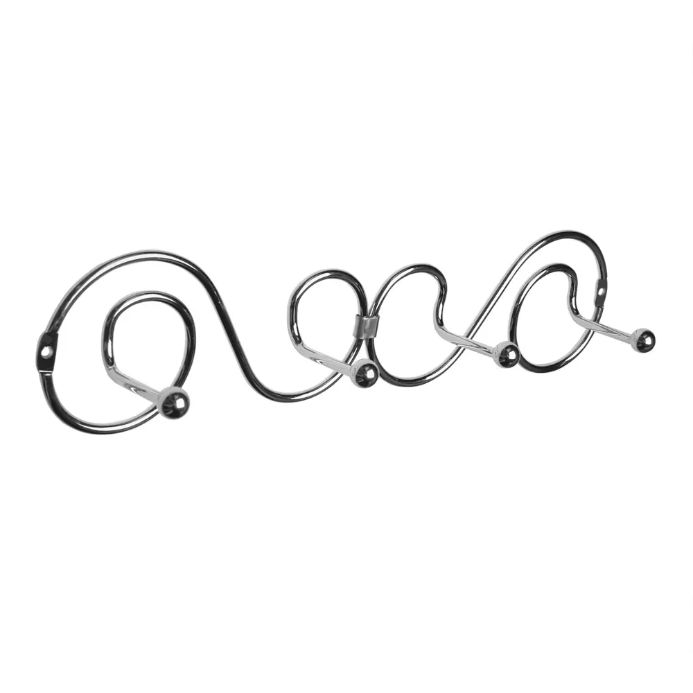 Вешалка Delphinium Стил металлическая 4 крючка цвет хром STLM-2133236