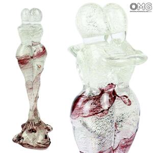667 ORIGINALMURANOGLASS Скульптура Влюбленные - Amore Violetta - муранское стекло OMG 10 см