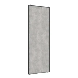 91848945 Дверь для шкафа-купе 225.50x60.40 см цвет черный/ателье светлое STLM-1423879