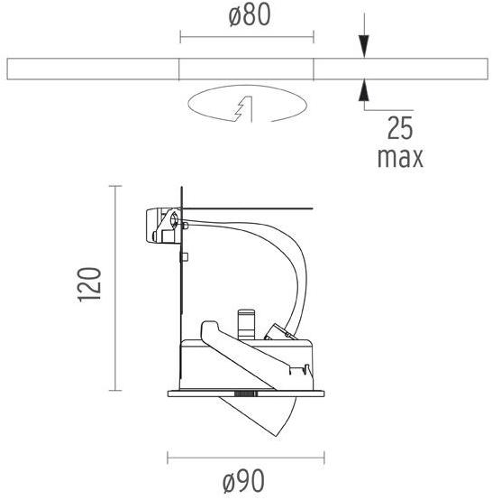 Flos Регулируемый галогенный светильник из литого под давлением алюминия Architectural collection - downlights sun-id-1467778 - Вид №2