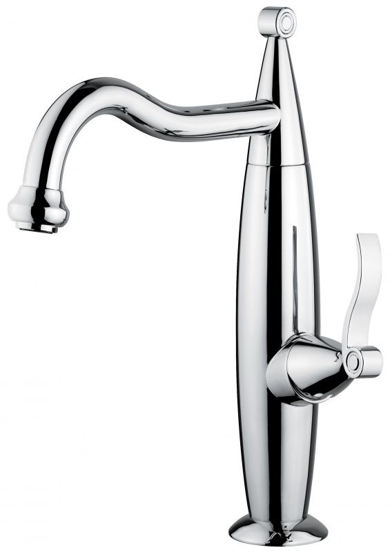 39006BR Высокий смеситель Abel для раков с донным клапаном "click-clack", цвет бронза EMMEVI