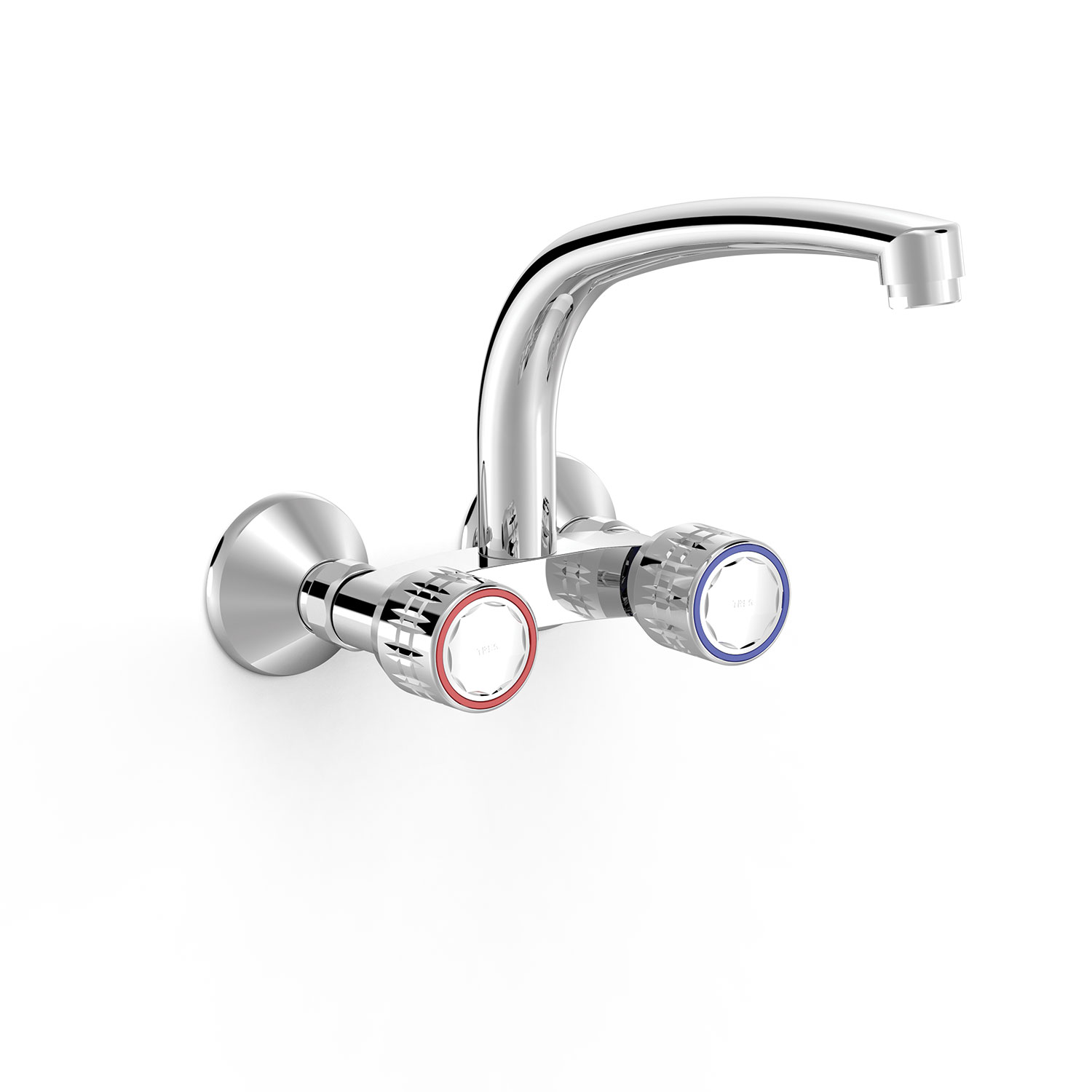 Смеситель для КУХНИ Настенный двухрычажный для кухни-123217 TRES Kitchen