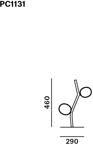 BROKIS Настольная лампа из дутого стекла и металла Ivy Pc1131 - Вид №6