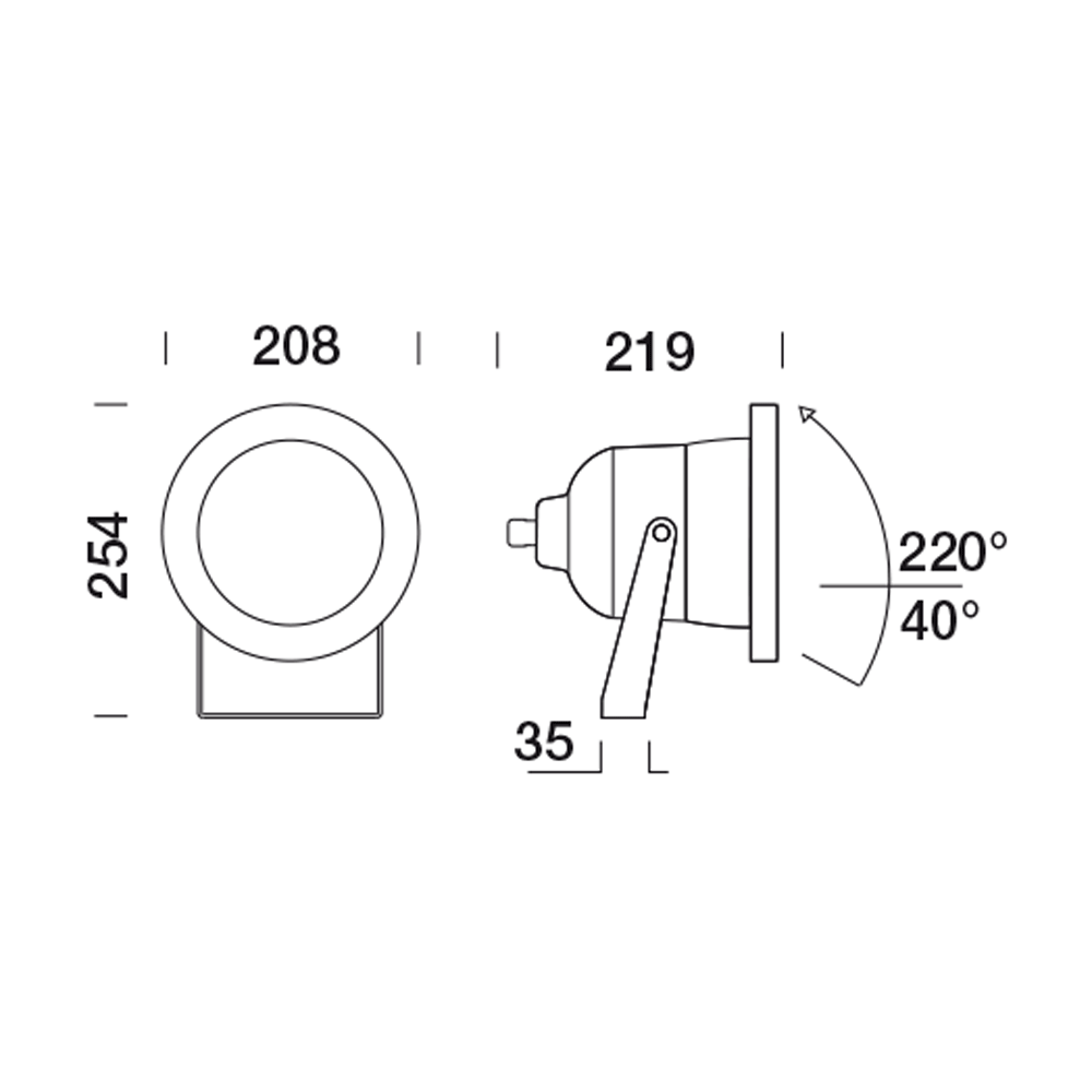 8474361 Встроенный светильник Platek STEEL 200 Proiettore   STEEL 200 Floodlight - 9 LED 4000K 9°  - Вид №6