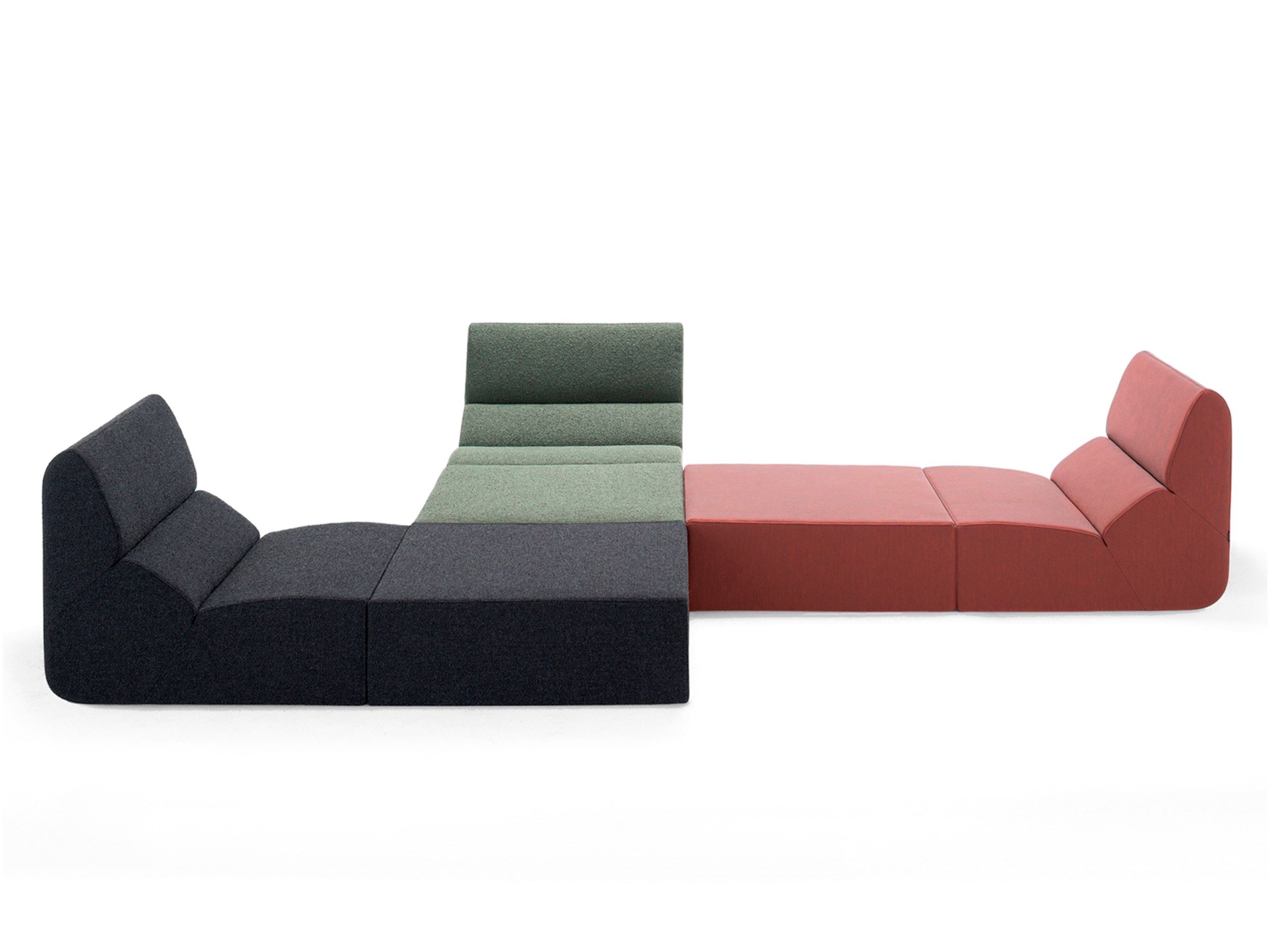 Модульный квадратный пуф из ткани prostoria макет ARCH-00061478 - Вид №1