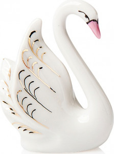 10617351 Мануфактуры Гарднеръ в Вербилках Набор из 2 скульптур "Лебеди" Фарфор, Керамика