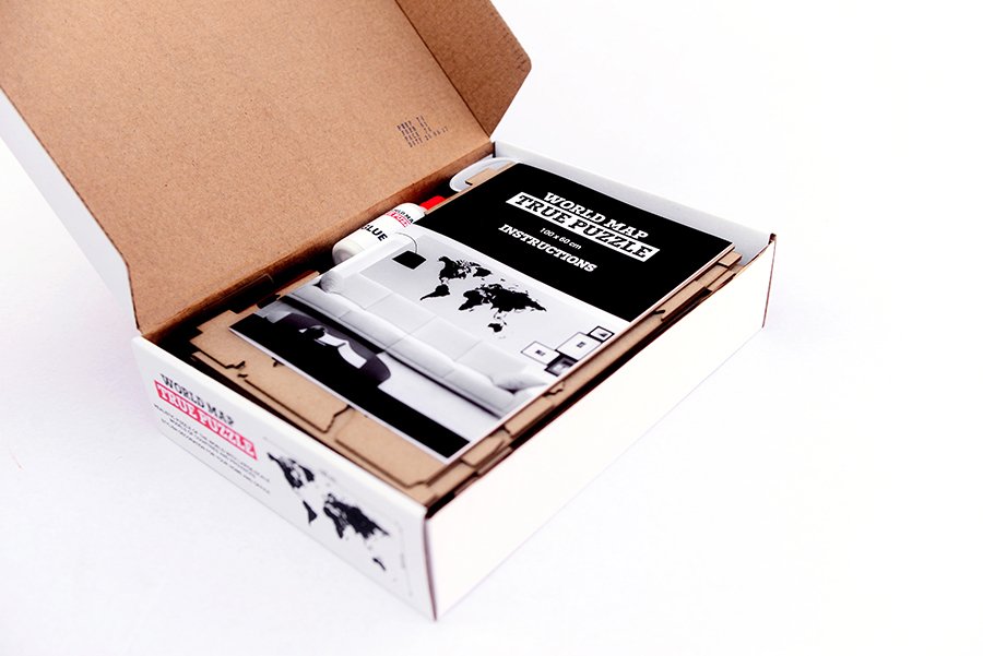 Пазл черный 100х60 см «Карта мира» New MIMI  00-3947682 Черный  - Вид №8