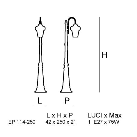 Уличный фонарь из муранского стекла Siru площадь ARCH-00027777 - Вид №2