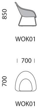 mminterier Стул с обивкой из ткани с подлокотниками Wok sun-id-1483520 - Вид №2