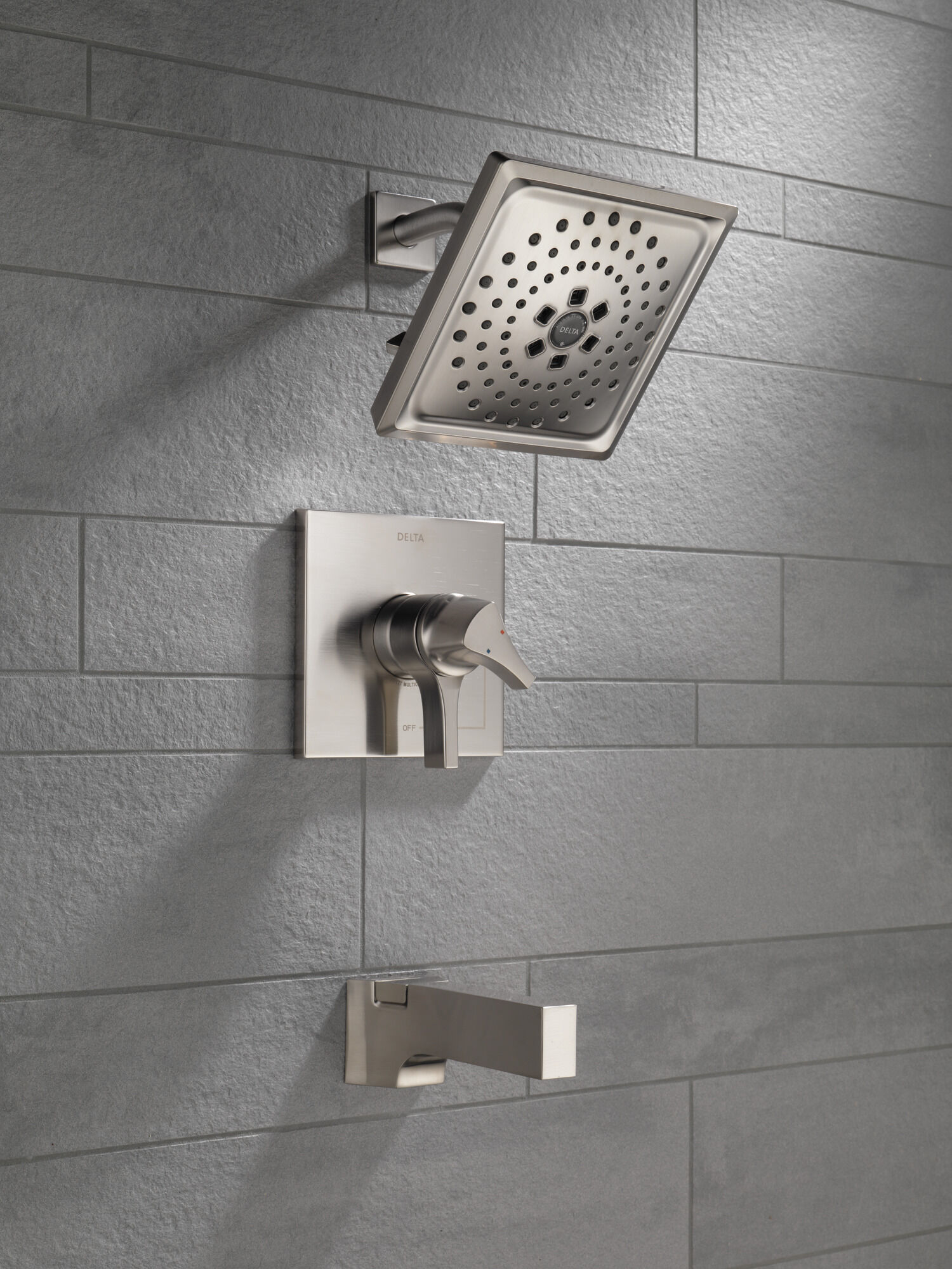 T17474-SS Monitor® 17 Series H2Okinetic® для ванны и душа Delta Faucet Zura Нержавеющая сталь  - Вид №3