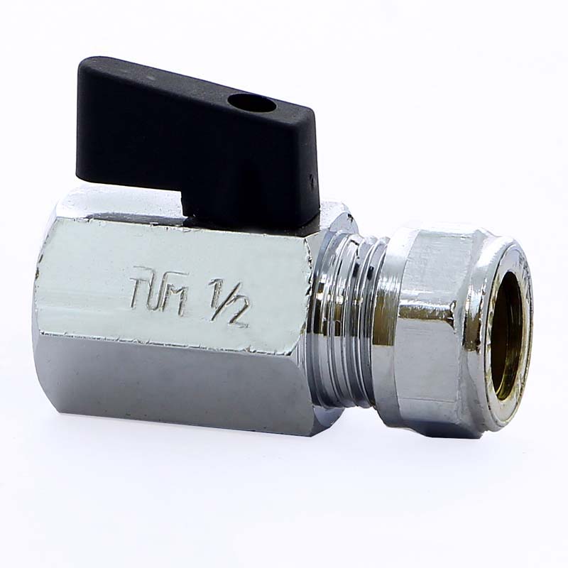 Кран мини обжим-В флажок TIEMME 15x1/2" 2900030 - Вид №3