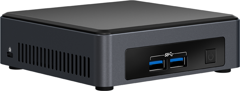 BLKNUC7I7DNK2E Nettop nuc, core i7 8650u, 4.2 ghz, ddr4 sodimm (up to 2400mhz/32gb), vga graphics(2xhdmi 2.0 + edp 1.4), 4xusb3.0, 1x m.2 ssd, wifi+bt, vpro, powercord eu, 966373 Intel Santreyd 